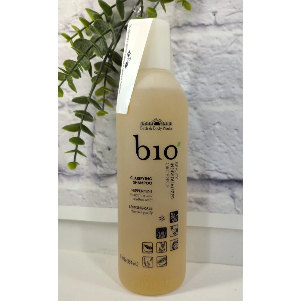 NEW RARE⭐️Bath & Body Works Bio Clarifying Shampoo Peppermint Lemongrass 12oz